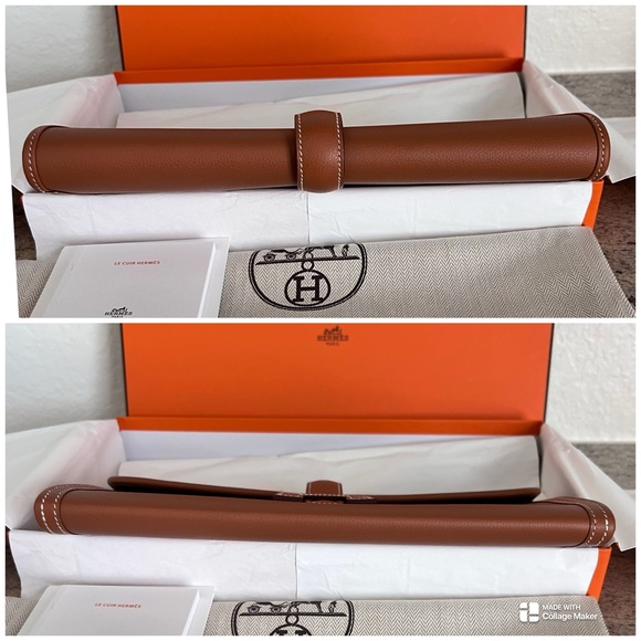 Hermes Jige Elan 29 Clutch in Gold Evercolor with H Closure - Picture 6 of 14